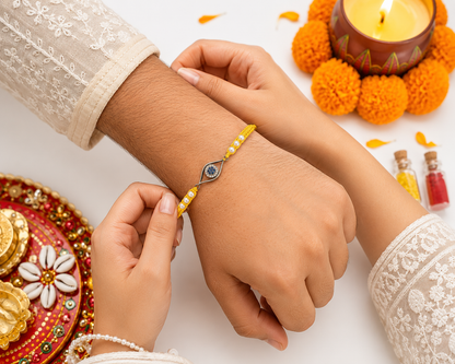 Evil Eye Silver Rakhi
