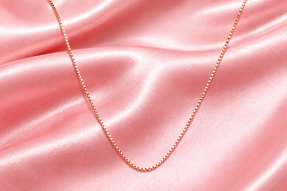 Rose Gold Plain Silver Chain
