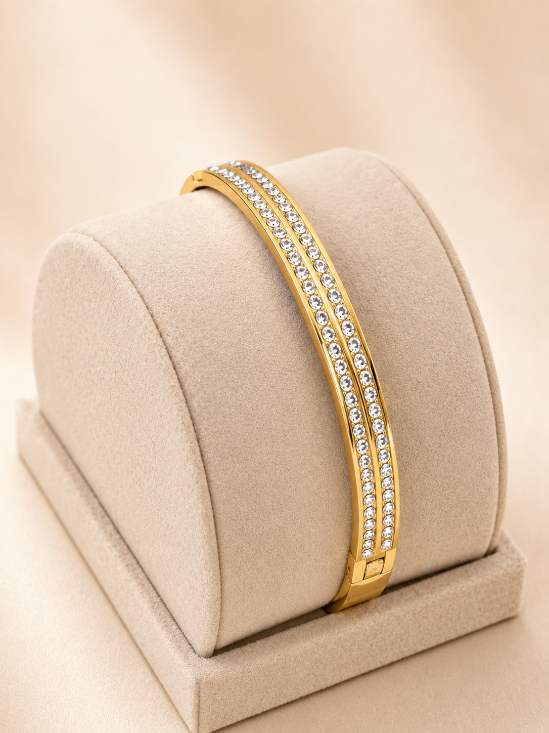 Studded Diamond Cuff Bracelet