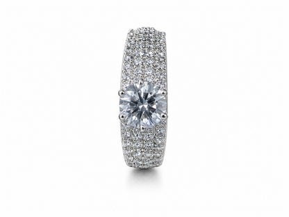 Studded Solitaire Ring