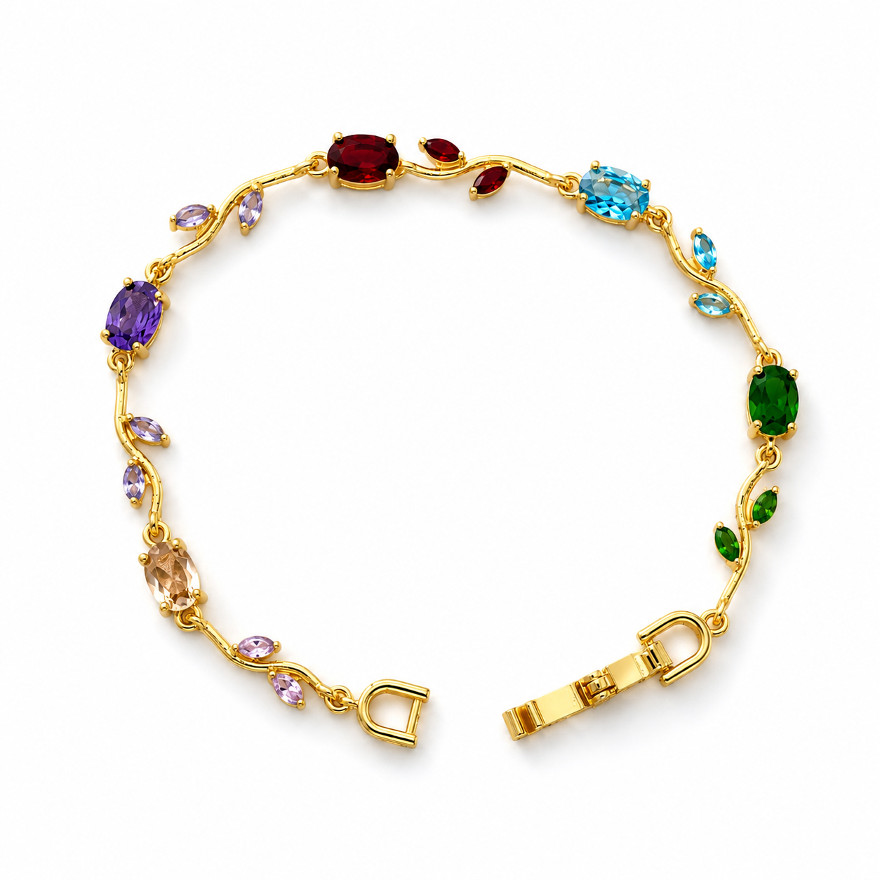 Multi Colour Tulip Chain Bracelet