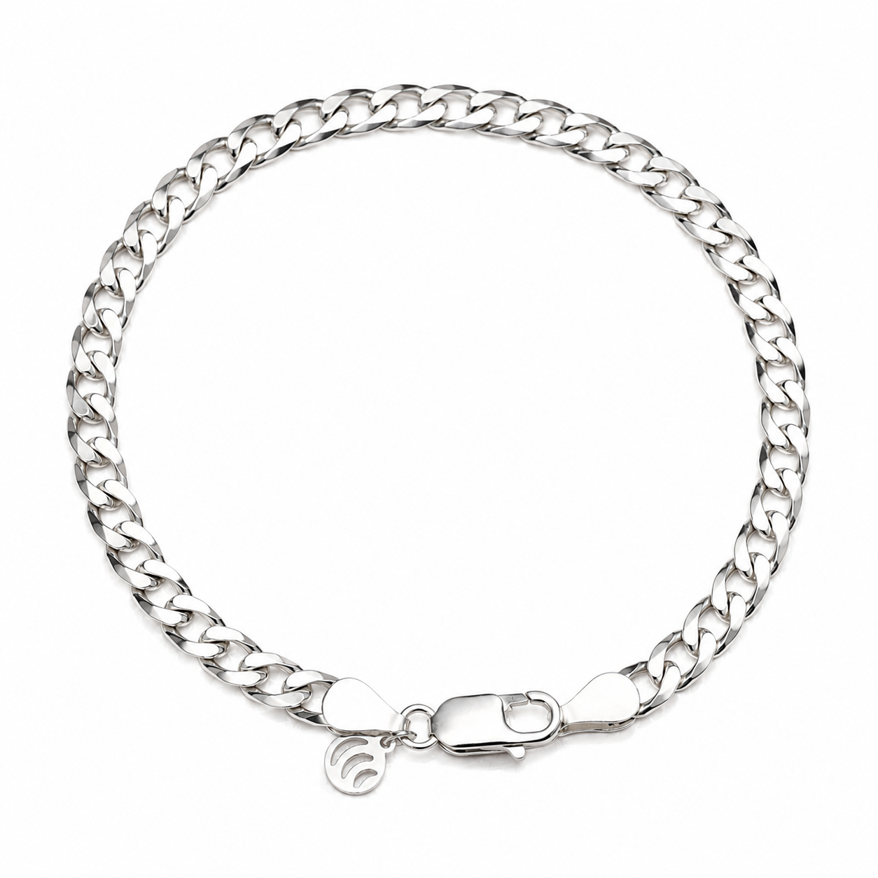 Curb Chain Silver Bracelet (Copy)