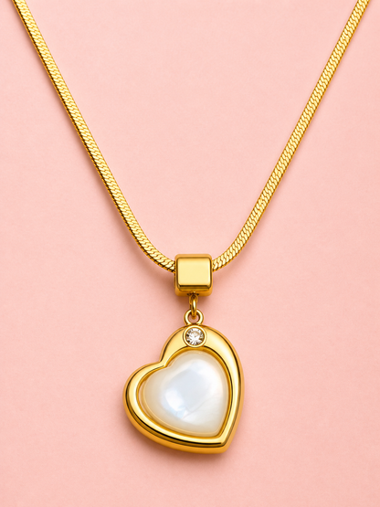 White Heart Minimal Pendant