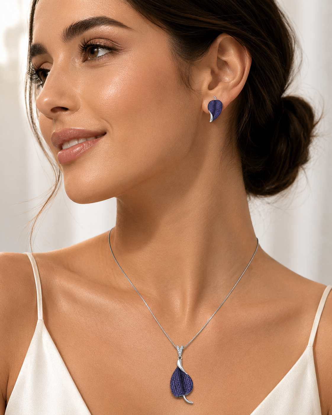 Purple Leaf Premium Pendant Set