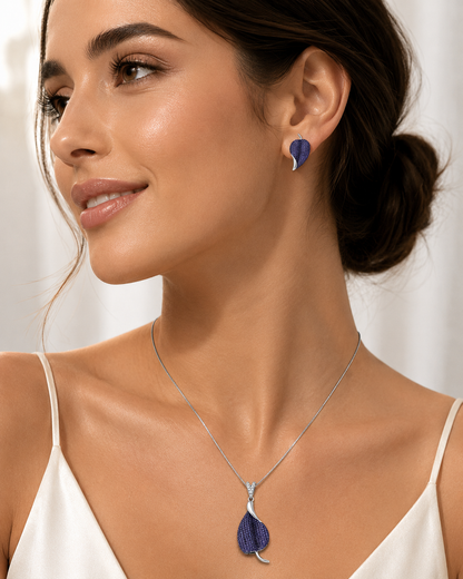 Purple Leaf Premium Pendant Set
