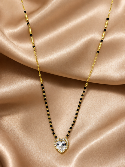Solitaire Heart Mangalsutra