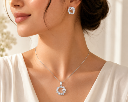 Modern Leaves Pendant Set