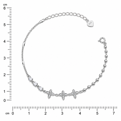 Butterflies Ball Silver Bracelet