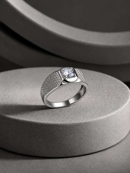 Solitaire Silver Ring