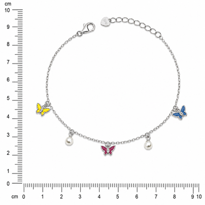 Butterfly Charm Silver Bracelet
