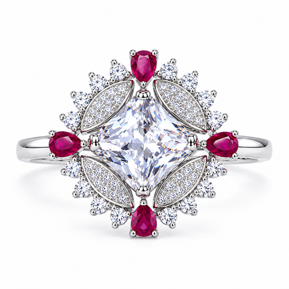 Studded Silver Cocktail Ring