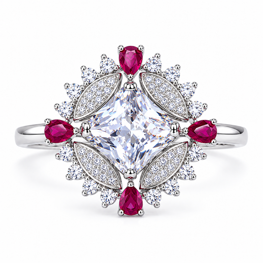 Studded Silver Cocktail Ring