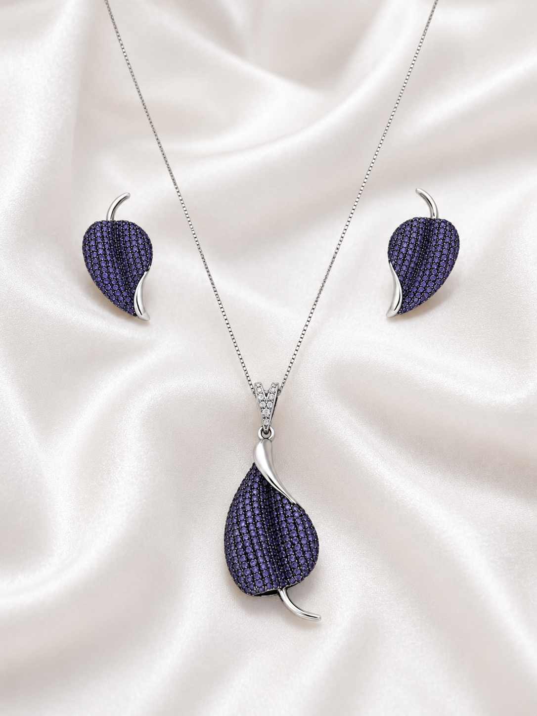 Purple Leaf Premium Pendant Set