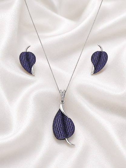 Purple Leaf Premium Pendant Set
