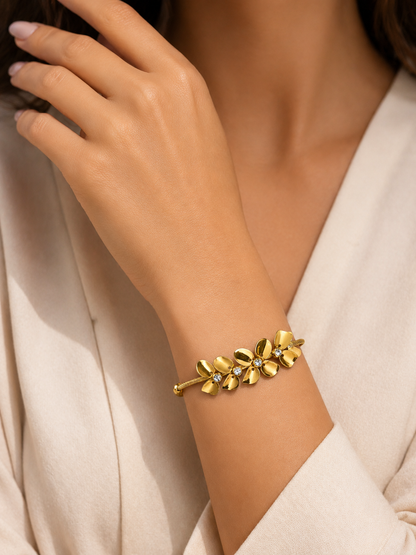Flower Cuff Bracelet