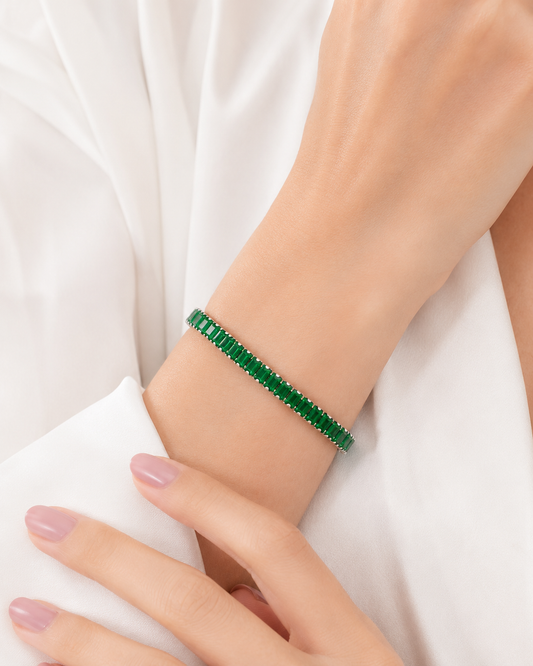 Emerald Demi-Fine Chain Bracelet