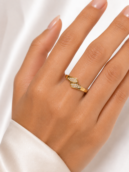 Cross Studded Ring