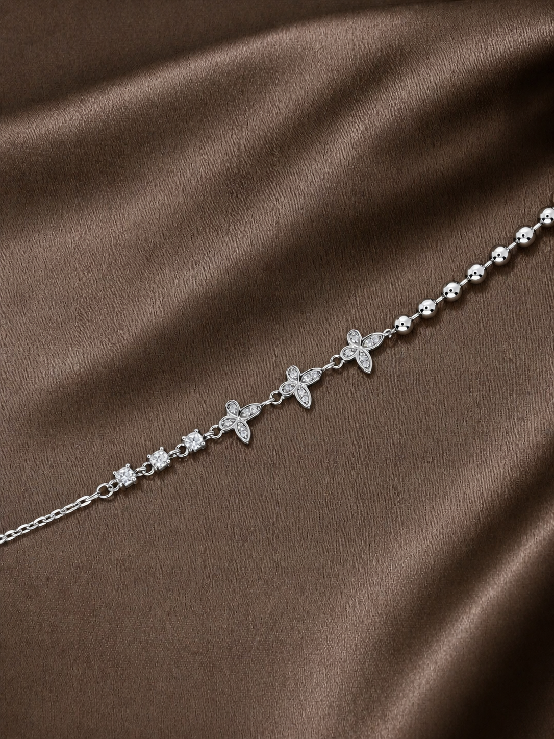 Butterflies Ball Silver Bracelet