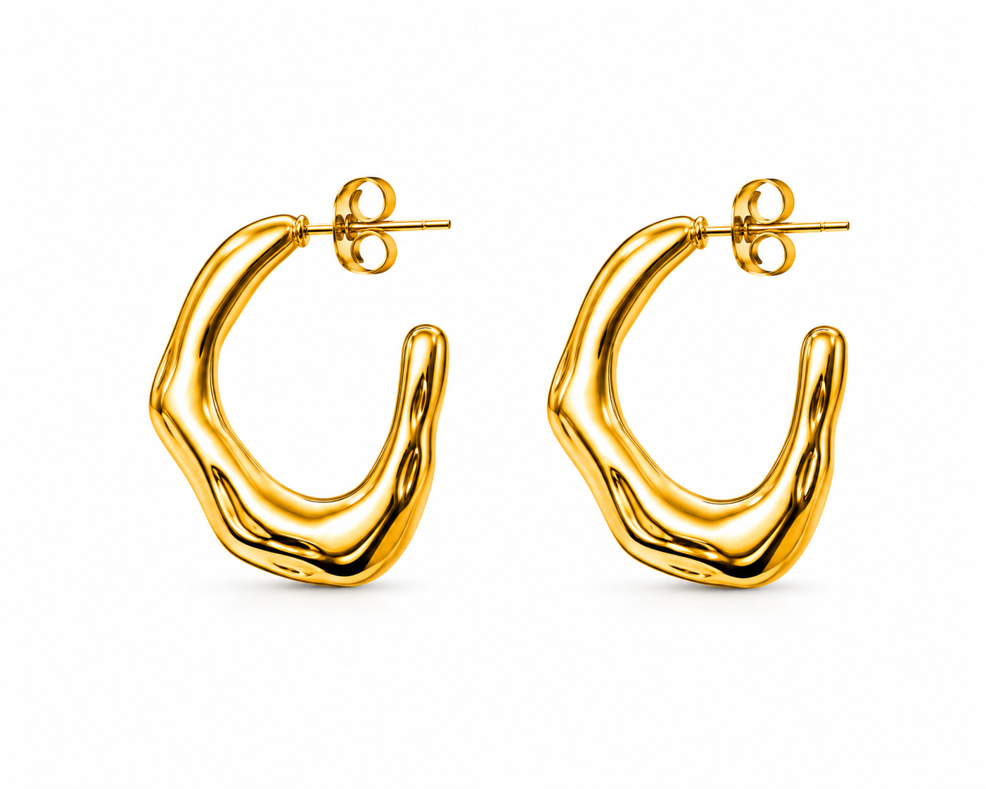 Sculpted Half Hoop Earrings