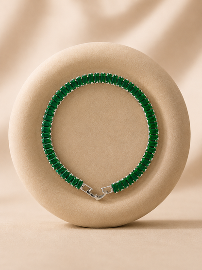 Emerald Demi-Fine Chain Bracelet