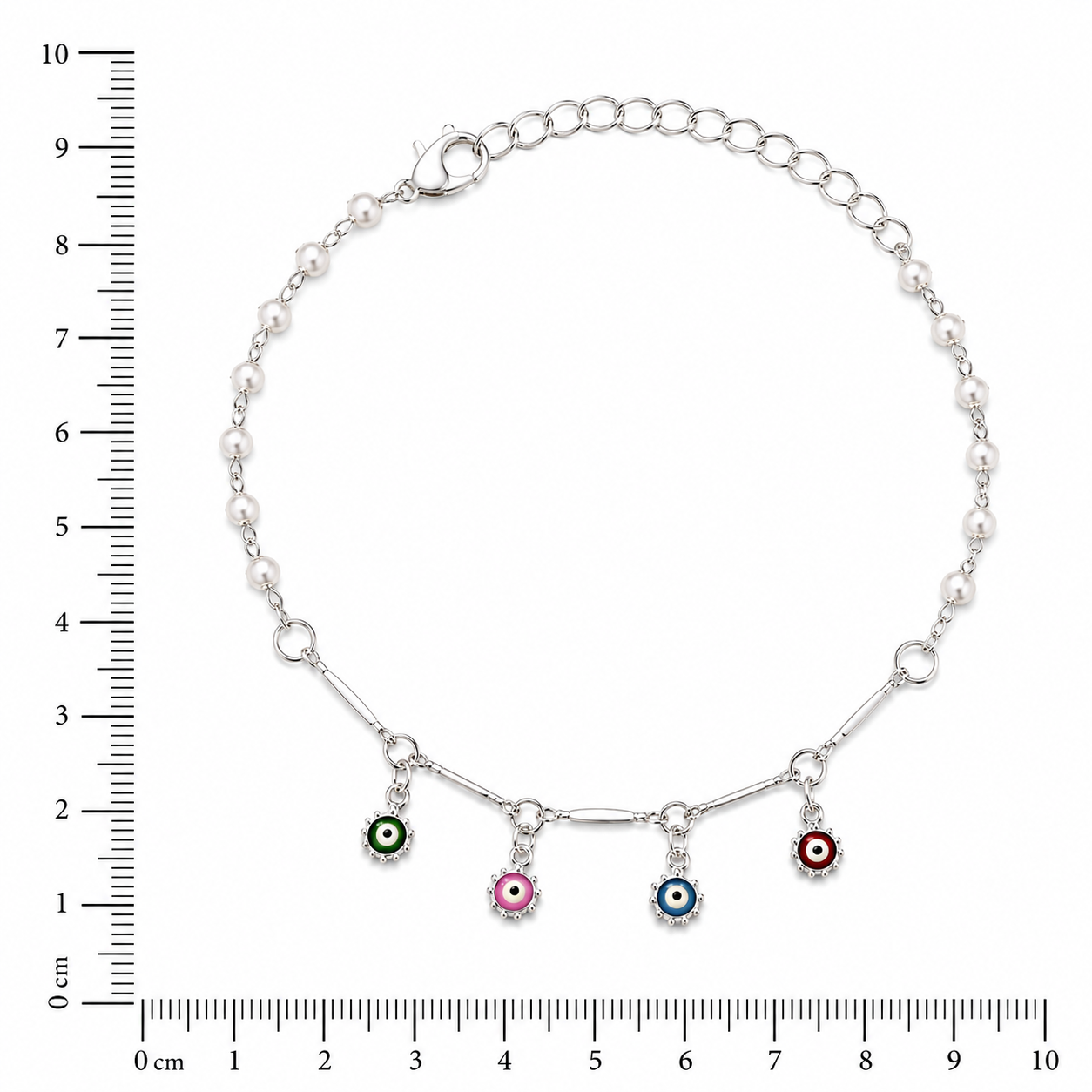Pearl Evil Eye Anklet