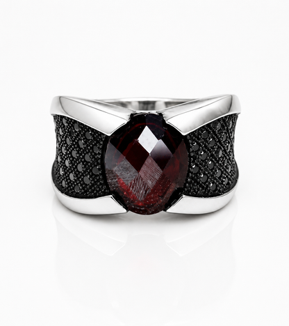 Turkish Ruby Silver Ring