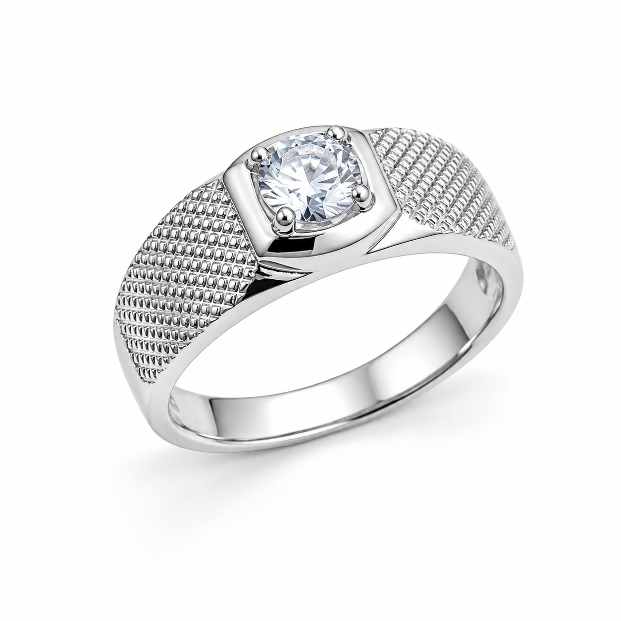 Solitaire Silver Ring