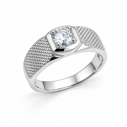 Solitaire Silver Ring