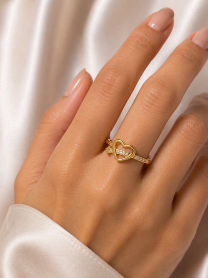 Arrow Heart Ring