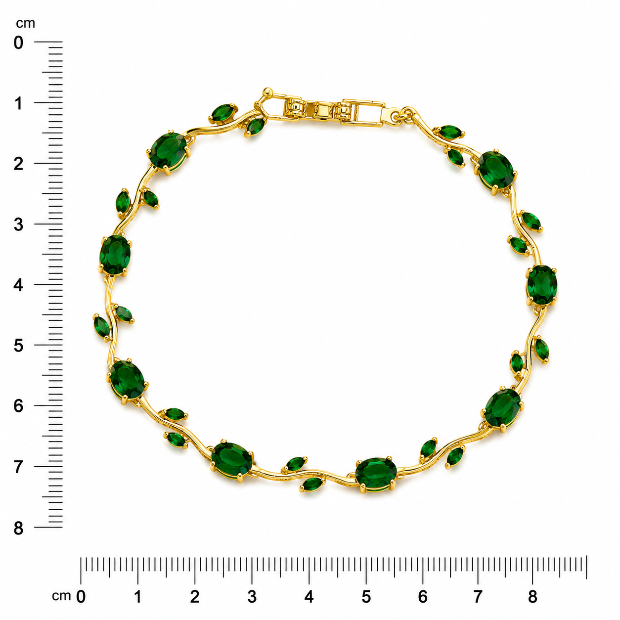 Green Tulip Chain Bracelet