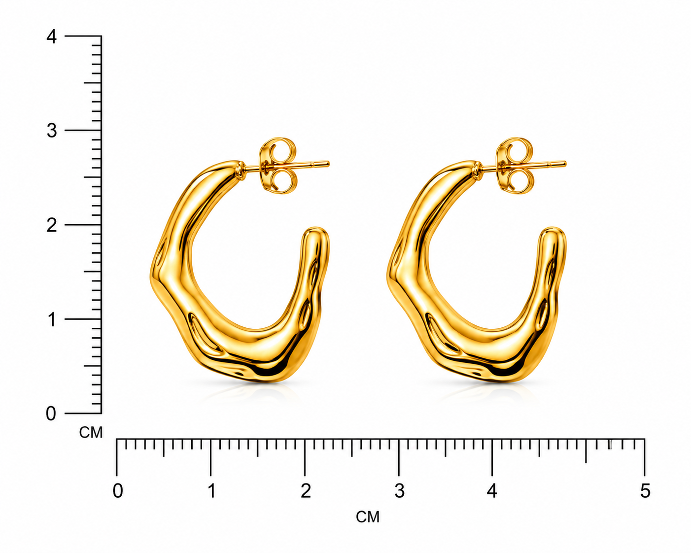Sculpted Half Hoop Earrings