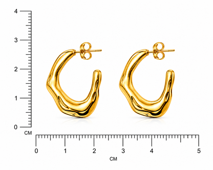 Sculpted Half Hoop Earrings