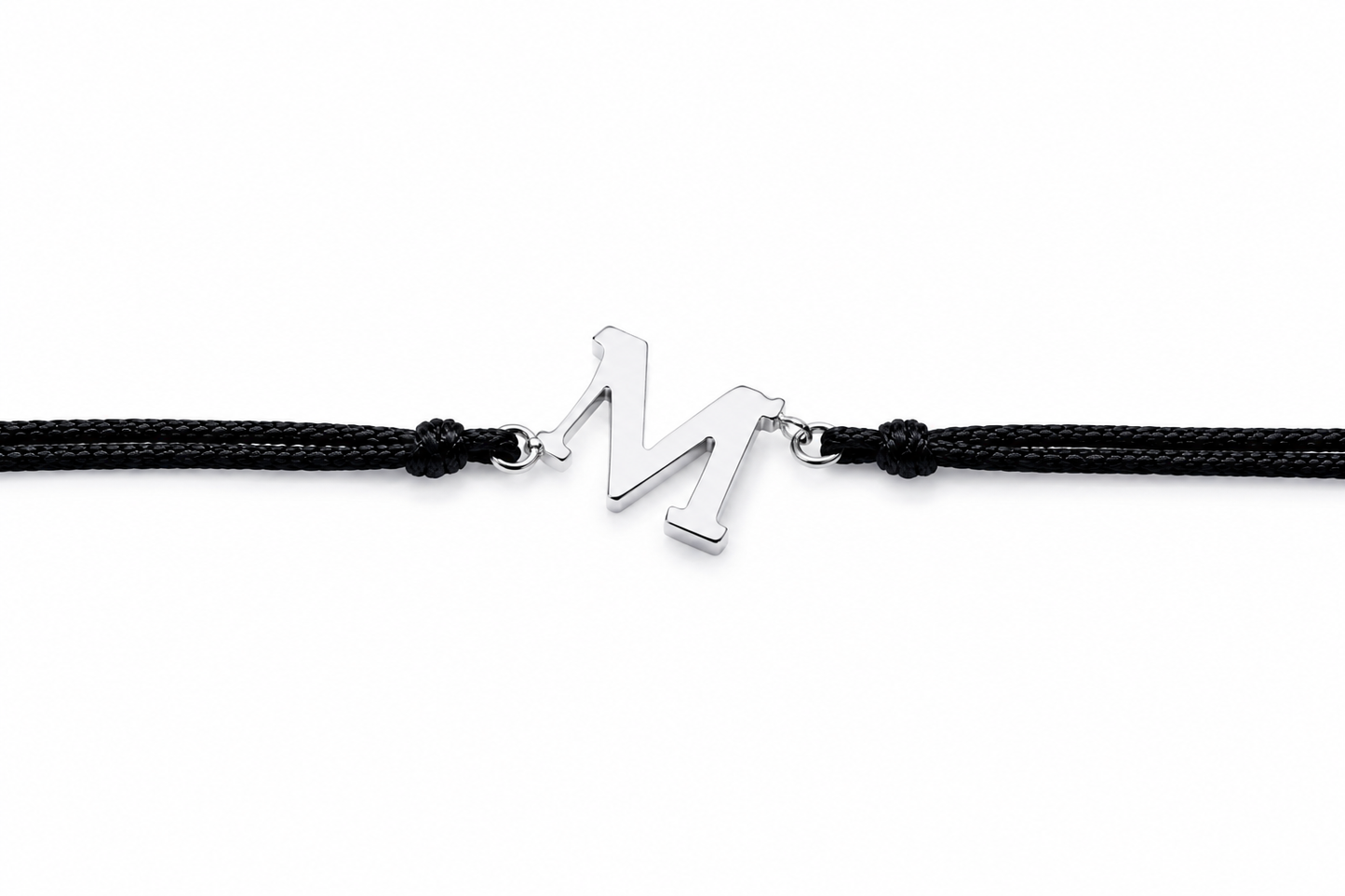 Letter M Handmade Silver Bracelet