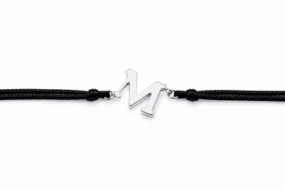 Letter M Handmade Silver Bracelet