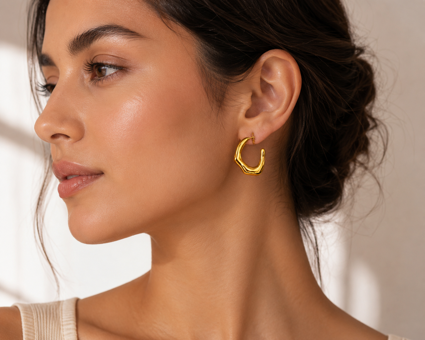 Sculpted Half Hoop Earrings