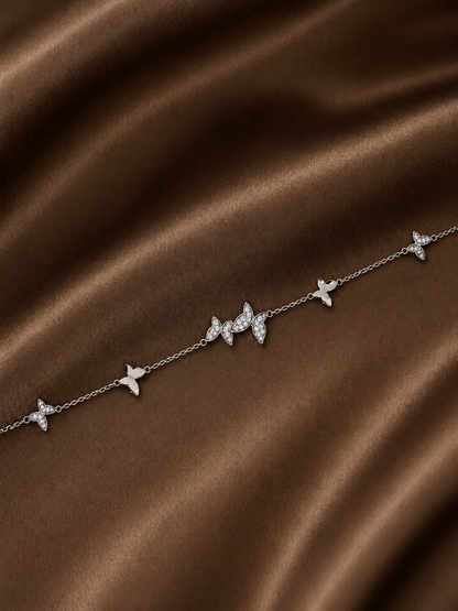 Butterflies Silver Bracelet
