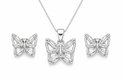 Modern Butterfly Premium Pendant Set