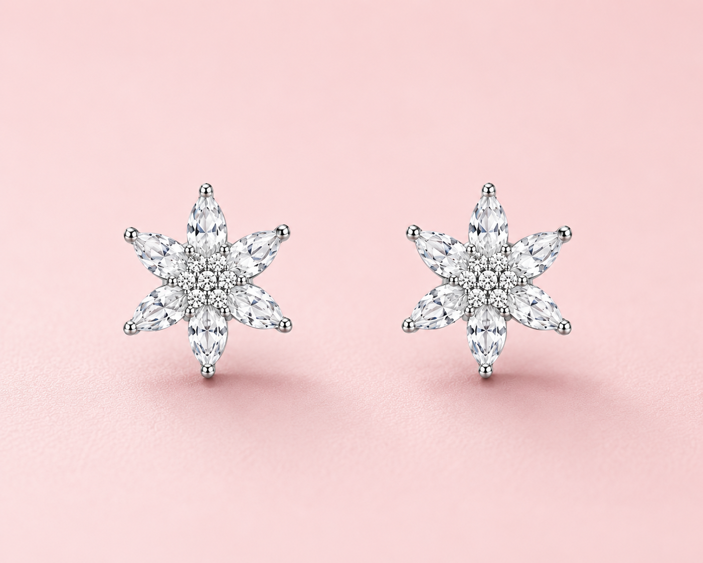 Floral Studded Pendant Set