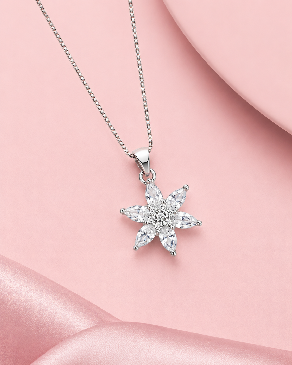 Floral Studded Pendant Set