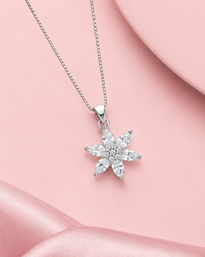 Floral Studded Pendant Set