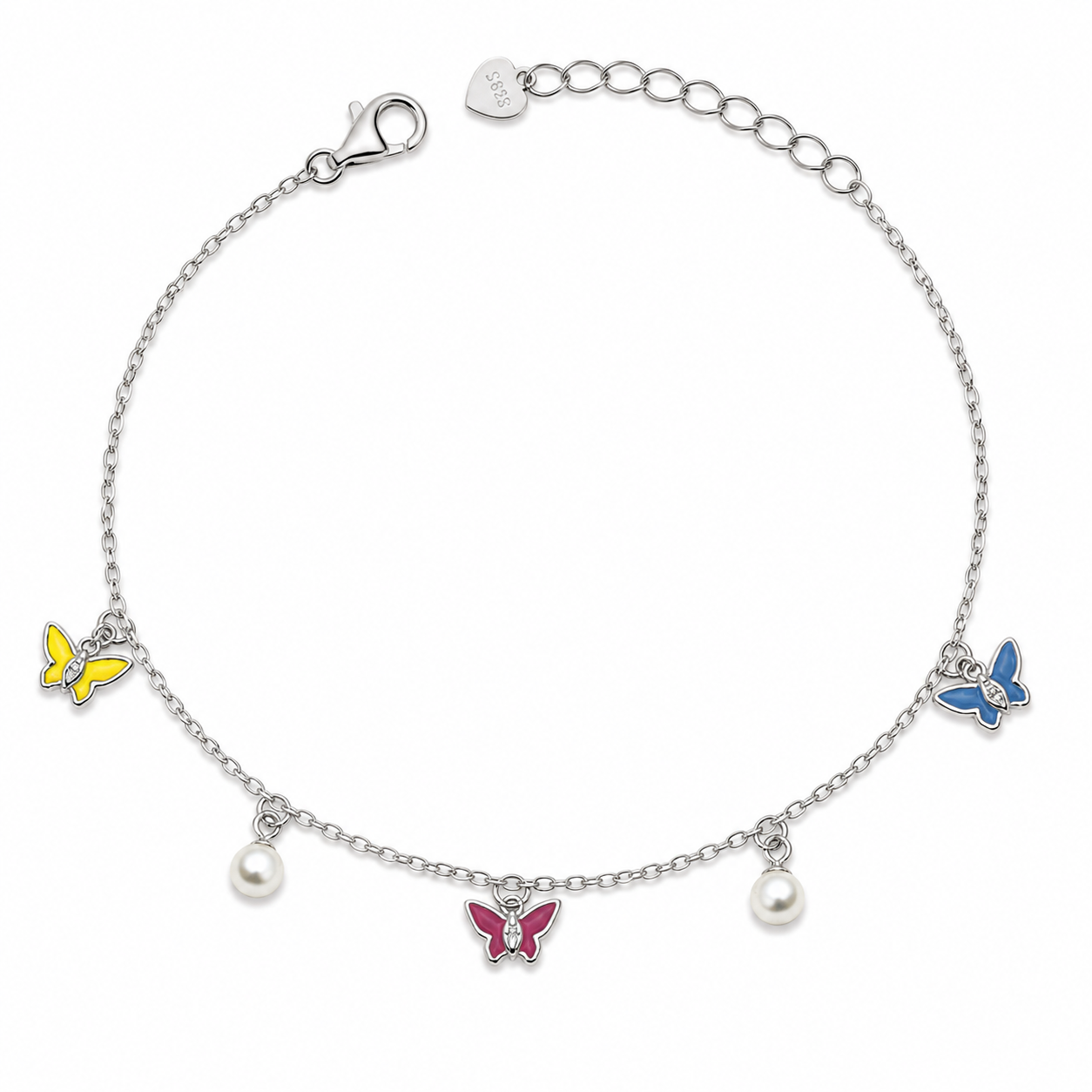 Butterfly Charm Silver Bracelet