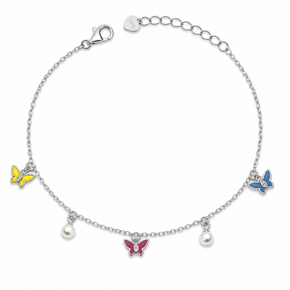 Butterfly Charm Silver Bracelet