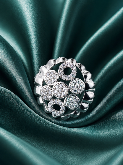 Circles Studded Cocktail Ring