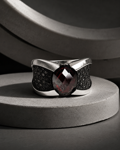 Turkish Ruby Silver Ring