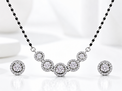 Solitaire Silver Mangalsutra