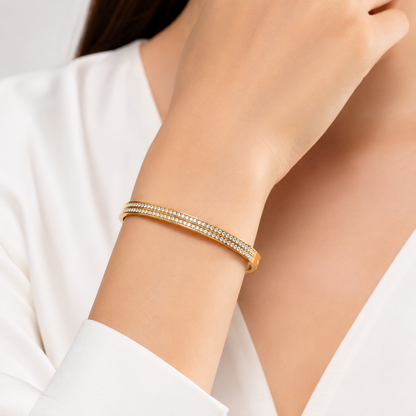 Studded Diamond Cuff Bracelet