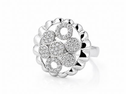 Circles Studded Cocktail Ring