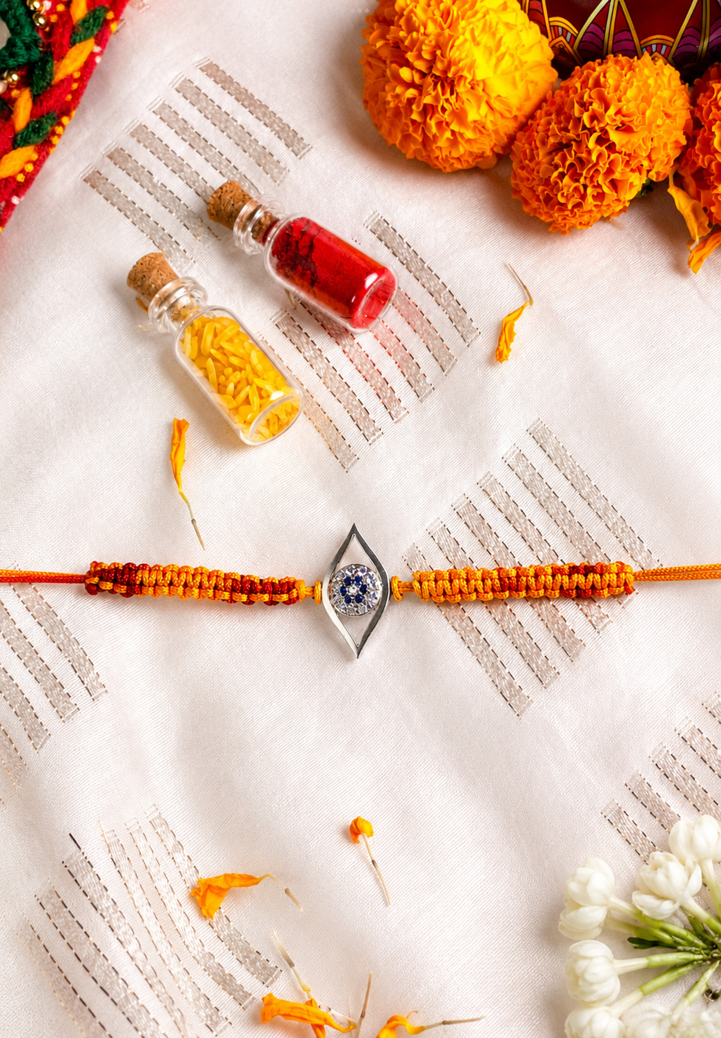 Evil Eye Silver Rakhi