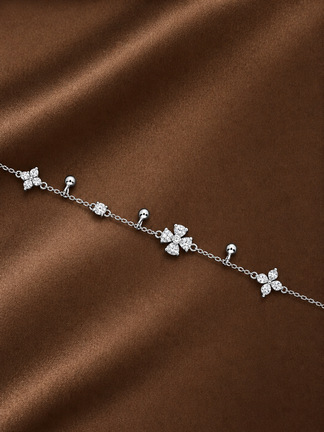 Floral Silver Bracelet