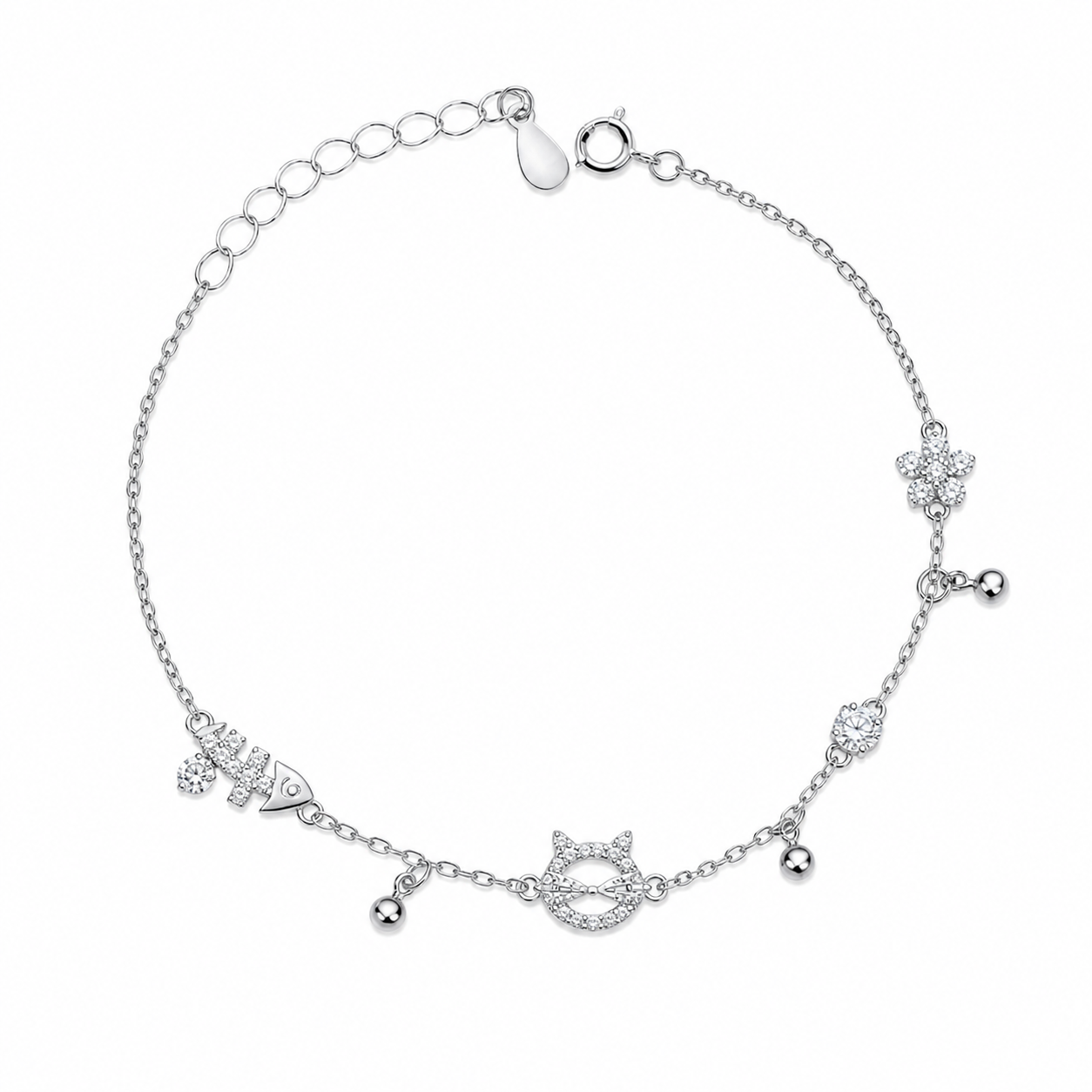 Cat Fish Silver Bracelet